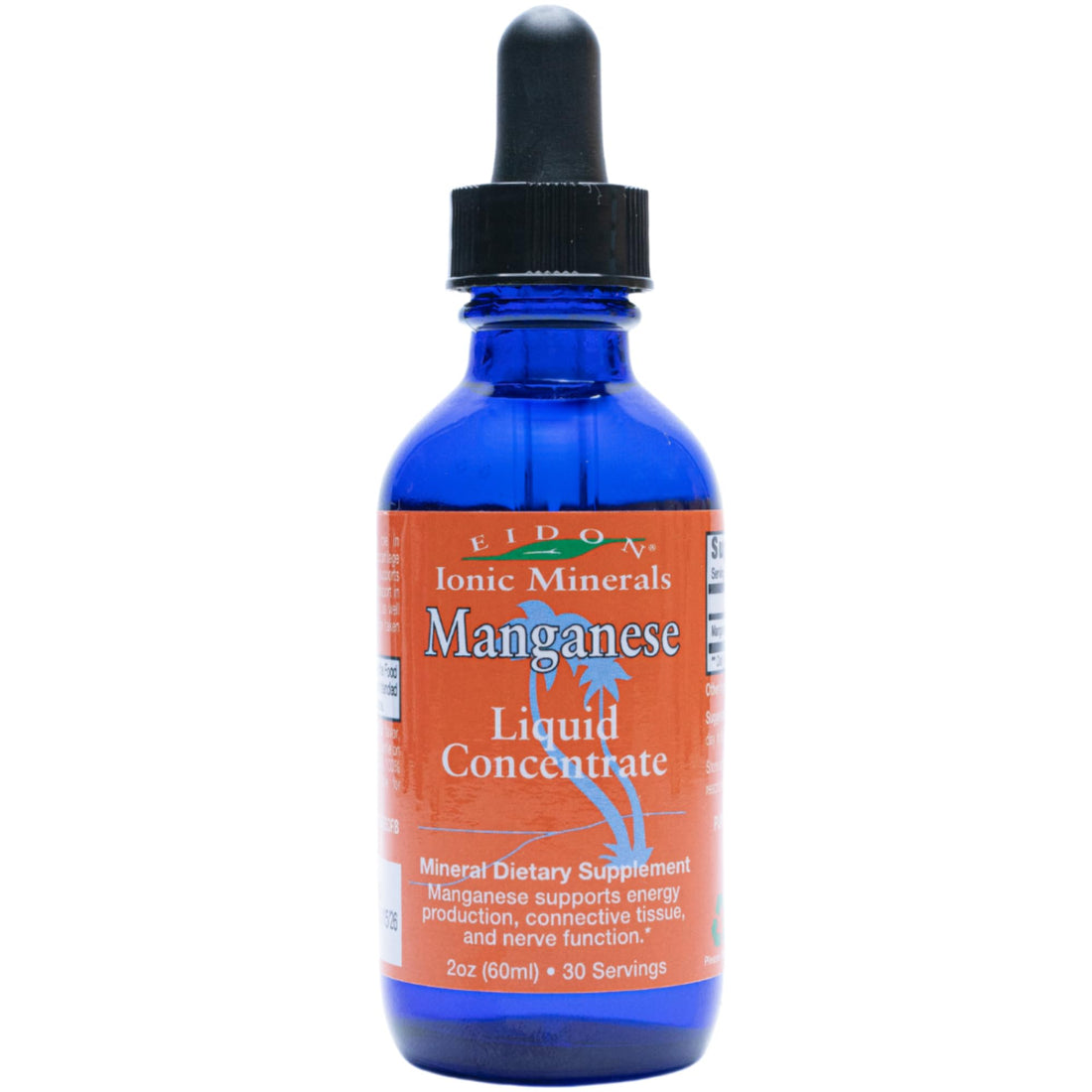 Eidon Ionic Minerals Liquid Manganese - Manganese Chloride Drops Supplement, Mineral Drops for Water, Supports Bone and Cartilage Health, Energy and Strength, Proper Digestive Tract Function, 2 oz