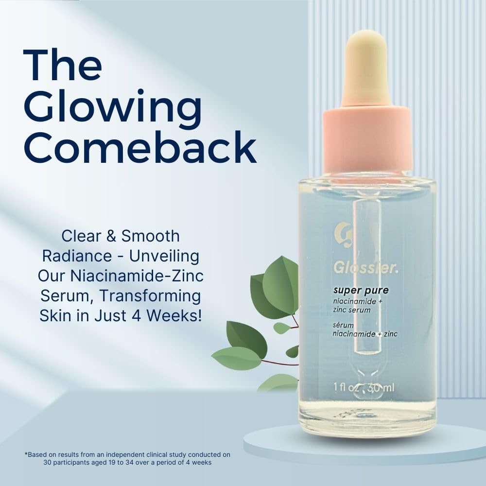 Glossier Super Pure Clarifying Face Serum with Niacinamide + Zinc 1 Fl oz / 30 mL