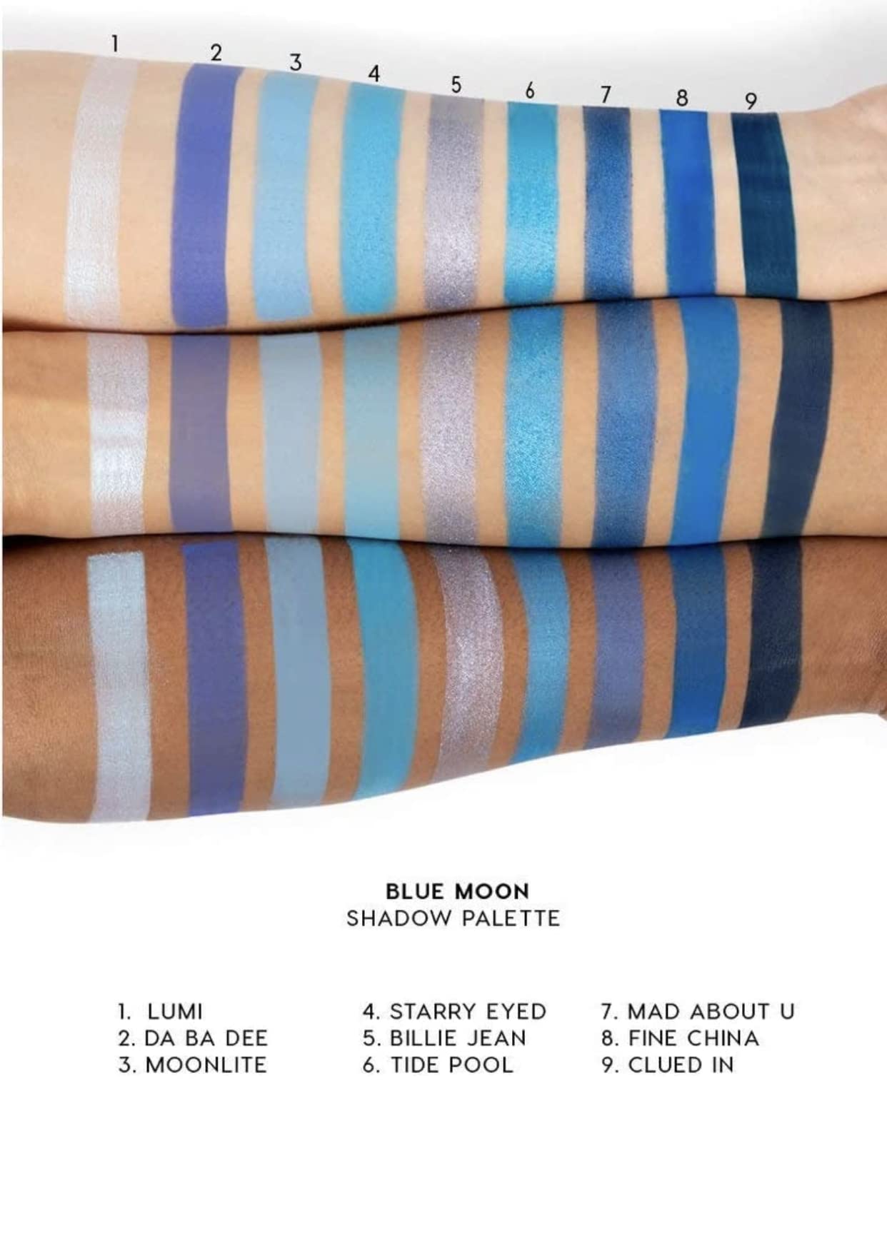 Colourpop Blue Moon Eyeshadow Palette, Powder