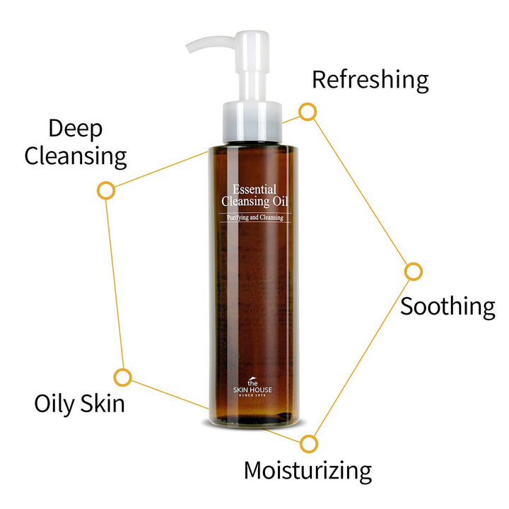 [THE SKIN HOUSE ]Essential cleansing oil 5.07 fl oz - |Make up cleansing oil| Deep cleansing water soluble cleansing oil for purifying skin