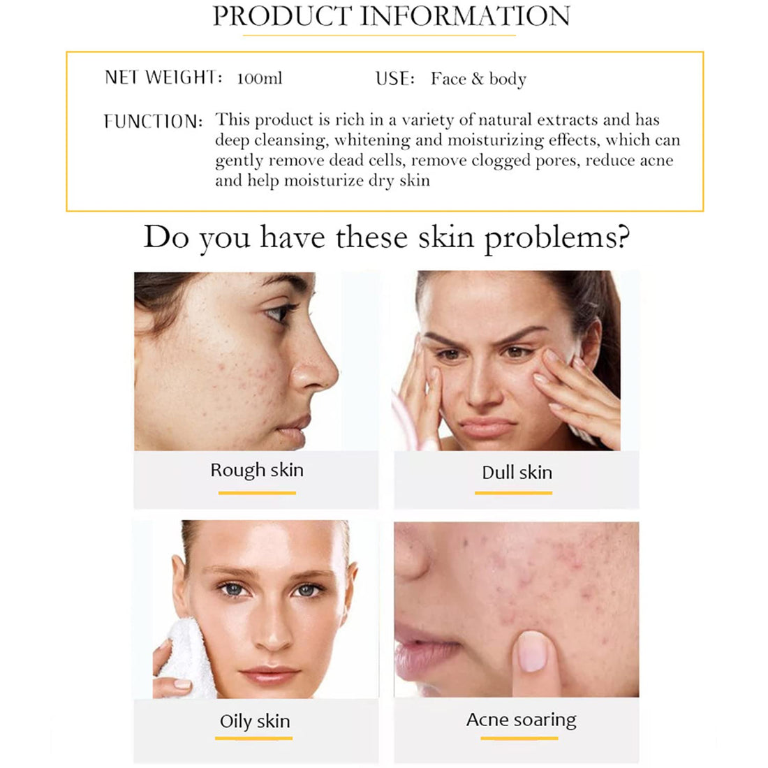 AICHUN BEAUTY Peeling Gel Face Body Removes Skin Aging Keratine Deep Cleaning Moisturizing Refresh Skin Smooth (24K PURE GOLD PEELING GEL)