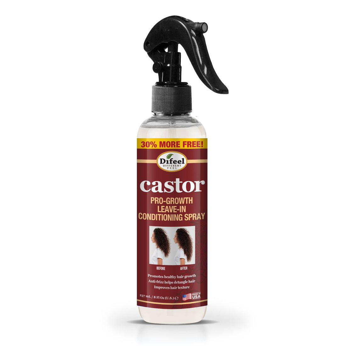 Difeel Castor Pro-Growth Leave-in Conditioning Spray 8 oz. - Large Bottle