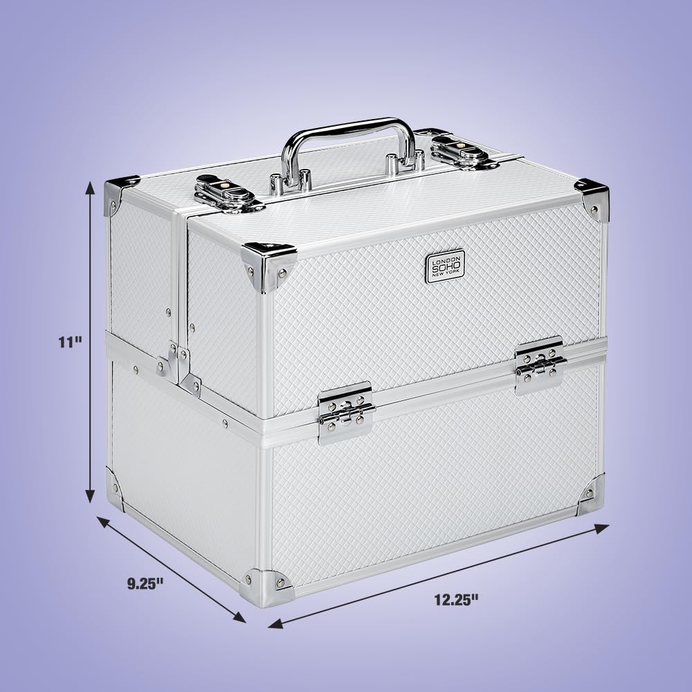 SOHO Pro Texture Diamond Silver Beauty Case