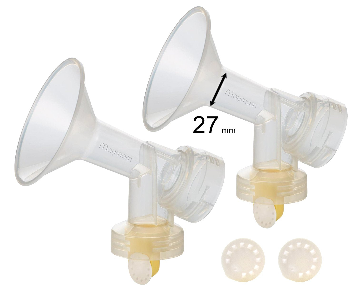 Maymom Breast Pump Accessories Compatible with Medela Pump in Style Pumps, Large Breastshields (27 mm (Large))
