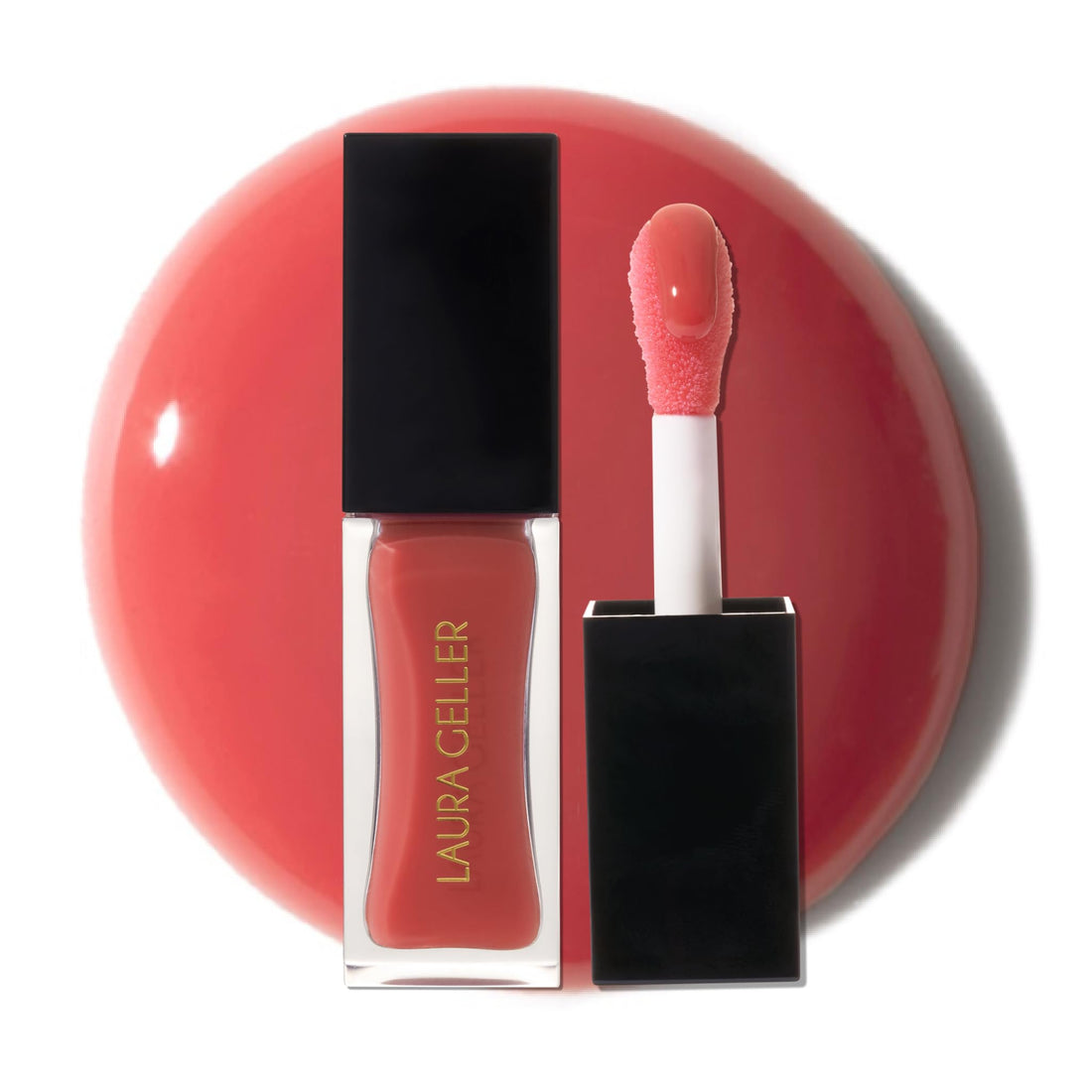 LAURA GELLER NEW YORK Fine Shine Glossy Lip Oil, Rose Garden - Hydrating Squalane - Pink Lip Gloss