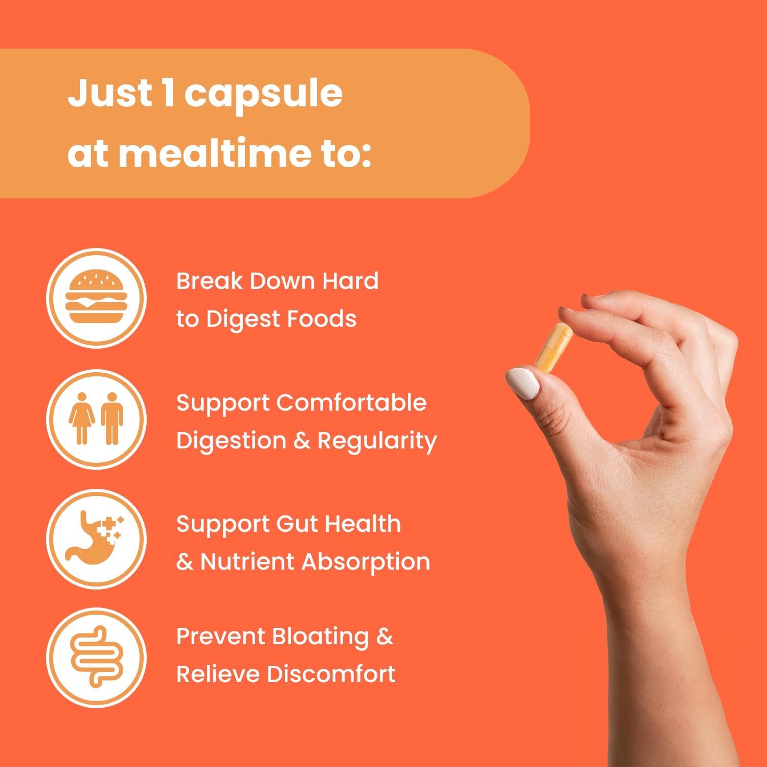 NutraChamps Digestive Enzymes with Probiotics and Prebiotics for Women & Men - 180 Vegan Capsules with Bromelain for Bloating & Optimal Gut Health