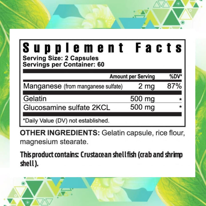 Youngevity Ultimate Gluco-Gel -for Joints, Tendons, Bones & Cartilage | Contains Glucosamine, Gelatin & Manganese | 240 Capsules | 1 Bottle