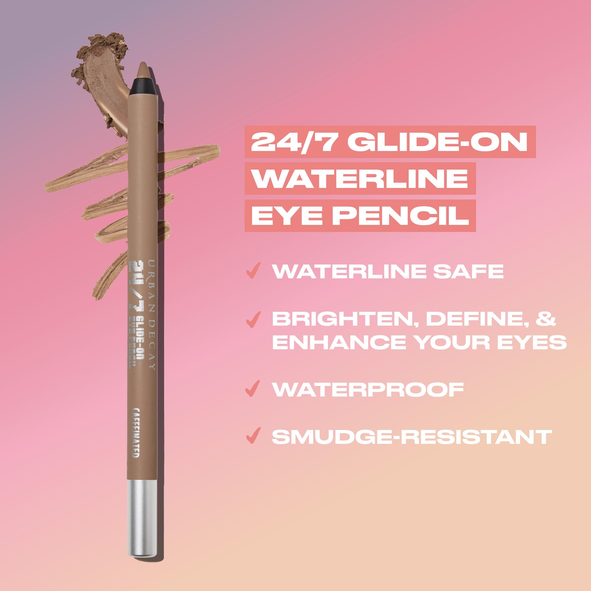 Urban Decay 24/7 Waterproof Waterline Eyeliner Pencil (Tootsie - Cool Medium Brown Matte), Smudge-Resistant, Transfer-Resistant, Long-lasting Colored Eye Liners for Tightlining + Defining - 0.04 oz