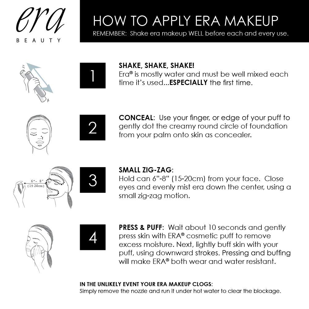 ERA Beauty spray makeup, BLUSH - Spiced Coral, 1.5 ounce, professional airbrush cosmetics by Era Beauty