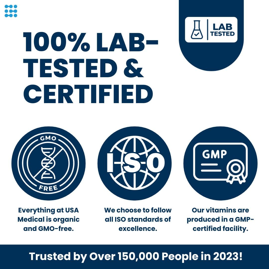 USA Medical Men’s Multivitamin Capsules - Complete Vitamin & Mineral Supplement for Daily Men’s Health with Saw Palmetto, Lycopene, and Zinc - Prostate Health, Energy, and Sleep | 60 Capsules