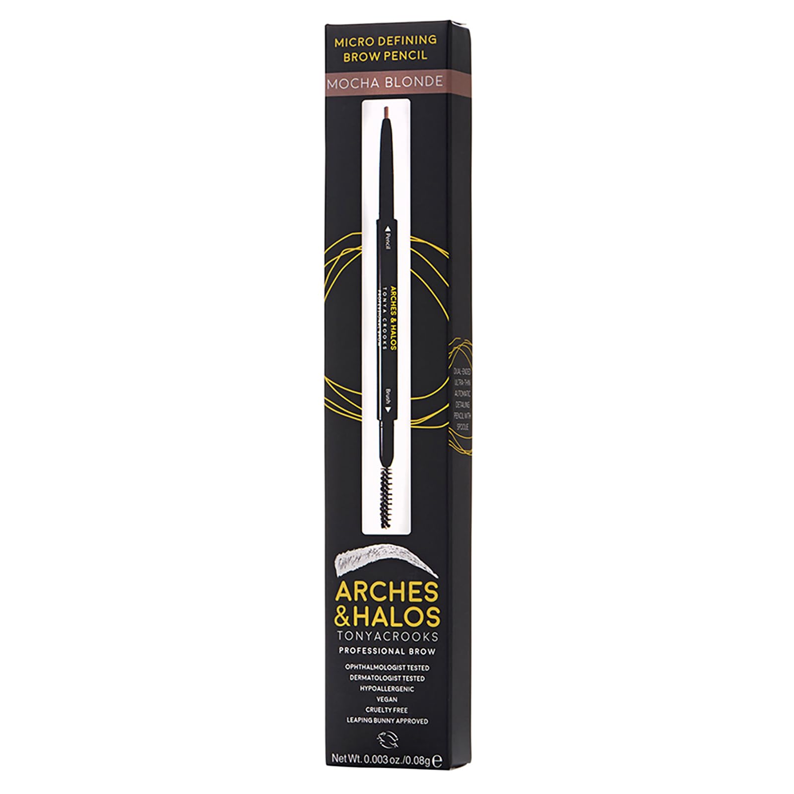 Arches & Halos Micro Defining Brow Pencil in Mocha Blonde, 0.03 oz