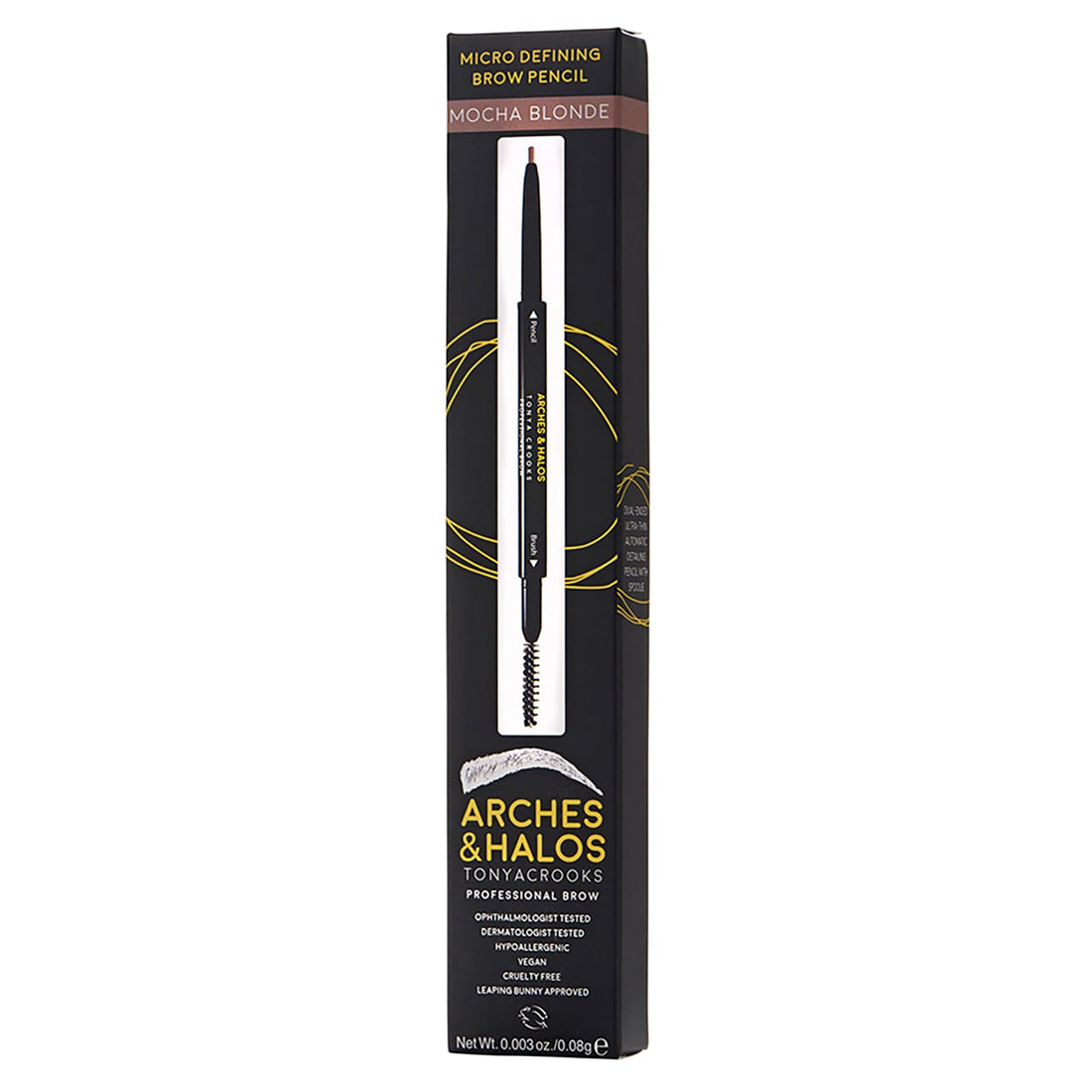 Arches & Halos Micro Defining Brow Pencil in Mocha Blonde, 0.03 oz