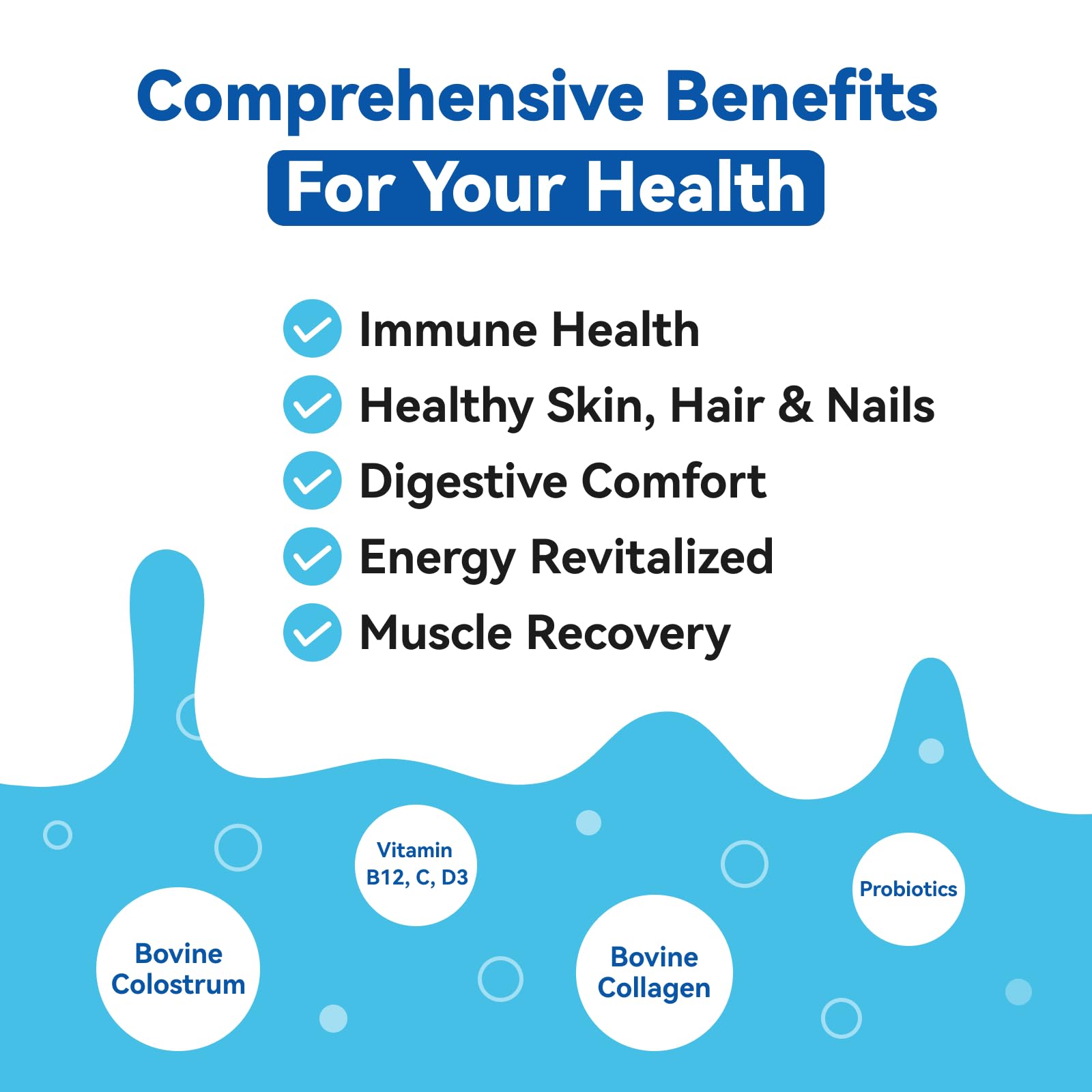 Inner Brightness Bovine Colostrum & Collagen Powder for Gut Health, Immune Support, Hair Growth & Beauty Supplement, Sugar Free – IgG, Probiotics, Vitamin B12, C, D3 – Unflavored, 30 Servings