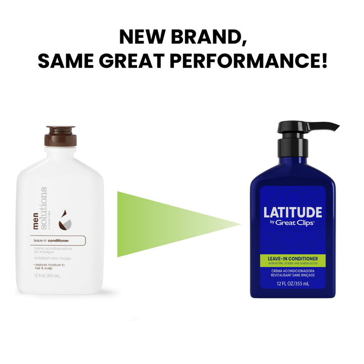 GREAT CLIPS LATITUDE Leave-In Conditioner | Hydrating Leave In Conditioner for Men | Promotes Hair Strength + Renewal | 12oz