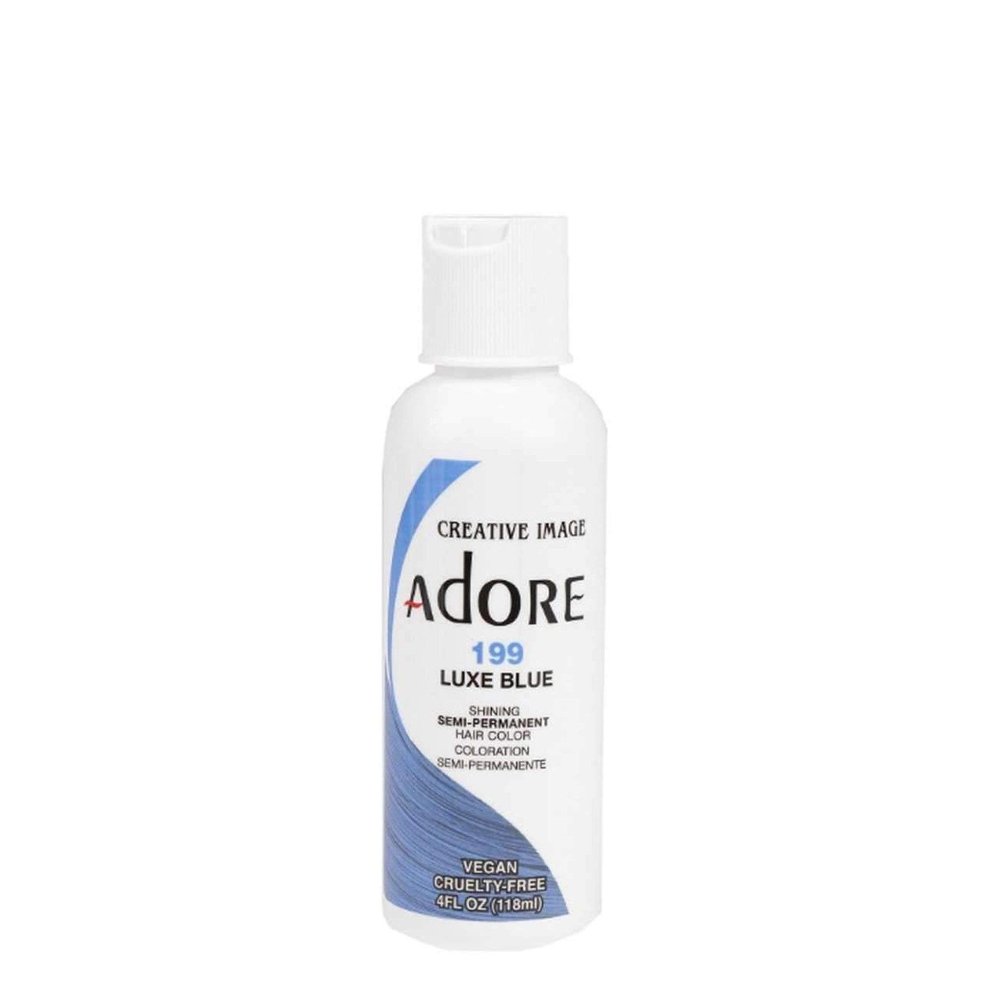 Adore Semi-Permanent Haircolor, 199 Luxe Blue, 4 Fl Oz