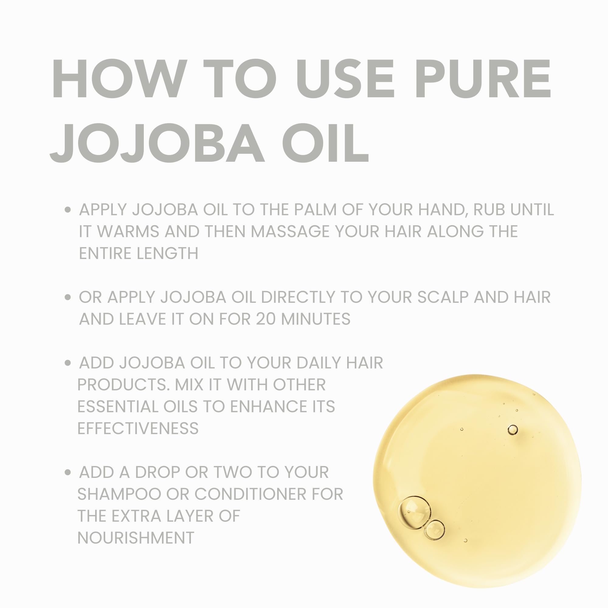 BodyJ4You Organic Jojoba Oil - USDA Organic 100% Pure Natural - Hair Face Skin Gua Sha Dermaplaning Massage - Cold Pressed Hexane Free - Base Carrier Oil - 1 Fl Oz