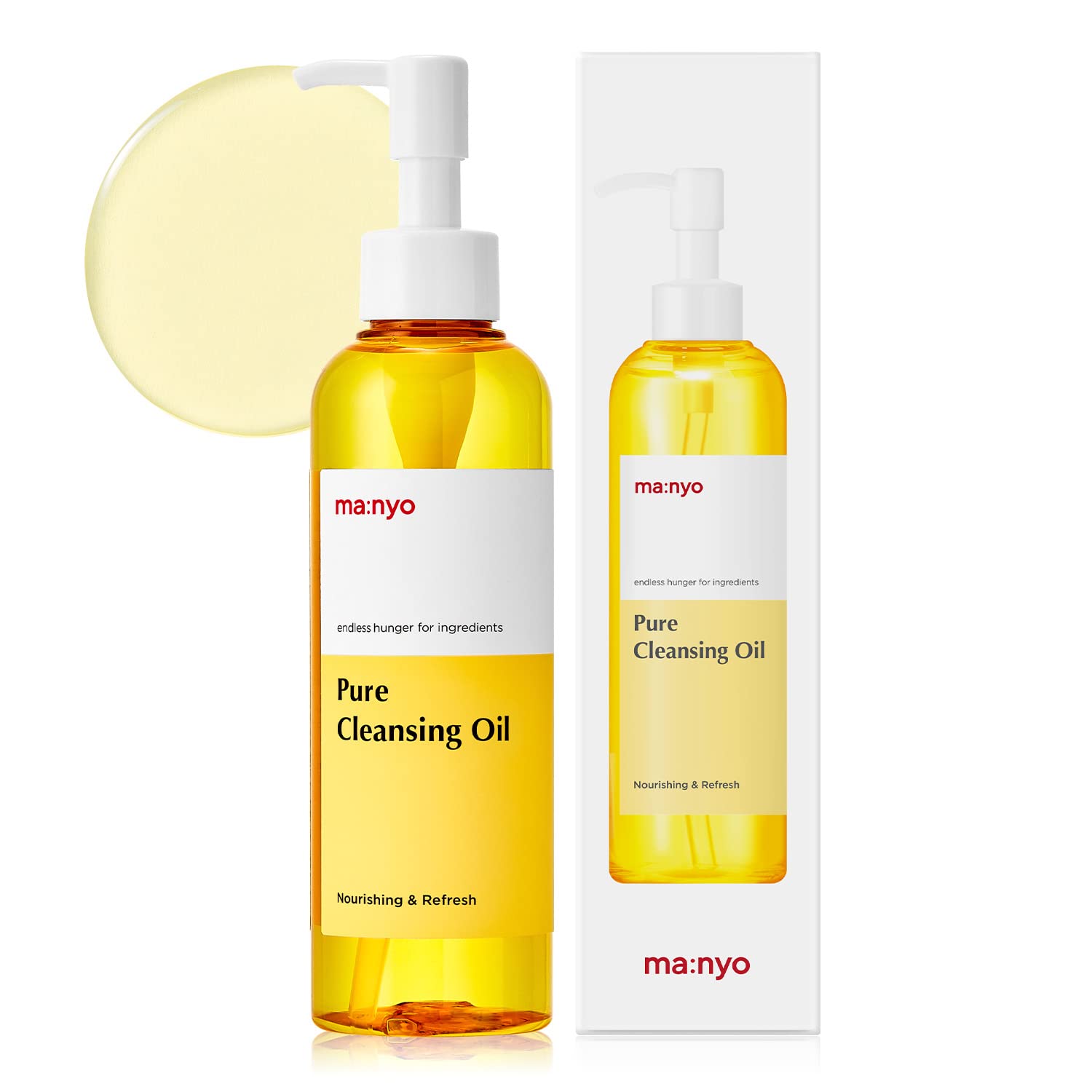 ma:nyo FACTORY Pure Cleansing Oil 6.7 fl oz (200ml) Korean Facial Cleanser, Blackhead Melting, Daily Makeup Removal with Argan Oil, for Women