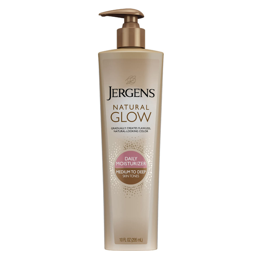 Jergens Natural Glow Daily Moisturizer, Medium to Tan Skin Tones, 10 Ounce Pump