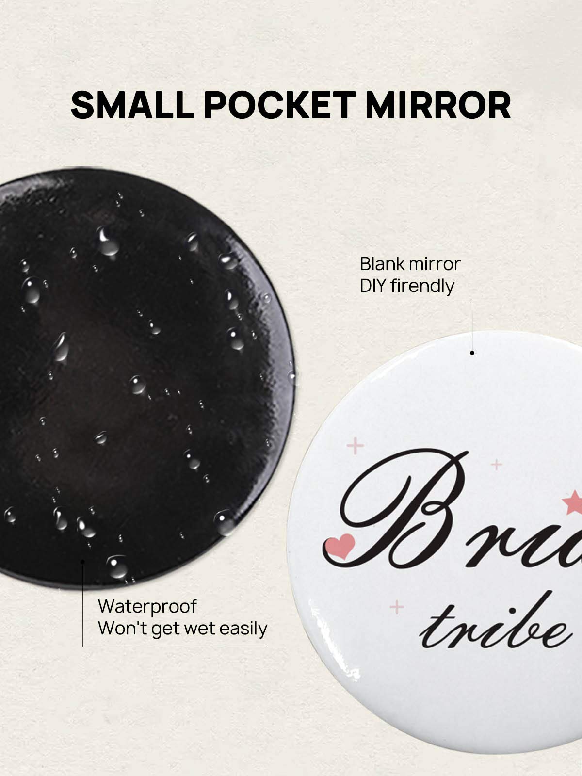 Compact Mirror Bulk Round Makeup Glass Mirror for Purse Great Gift 2.5 Inch 8 Colors Pack of 24