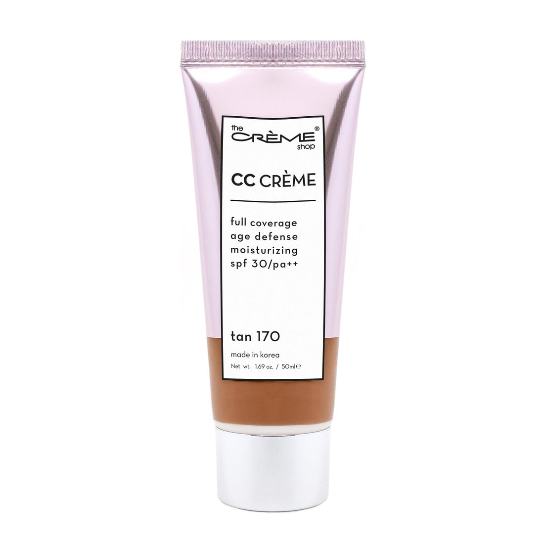 The Creme Shop Color-Adapting Makeup Infused with Kokum Butter, Grapeseed Oil, Cica, Vitamin C, and Aloe Leaf Extract - Full Coverage, Hydrating, SPF 30 - Inclusivity in Every Shade – TAN 170