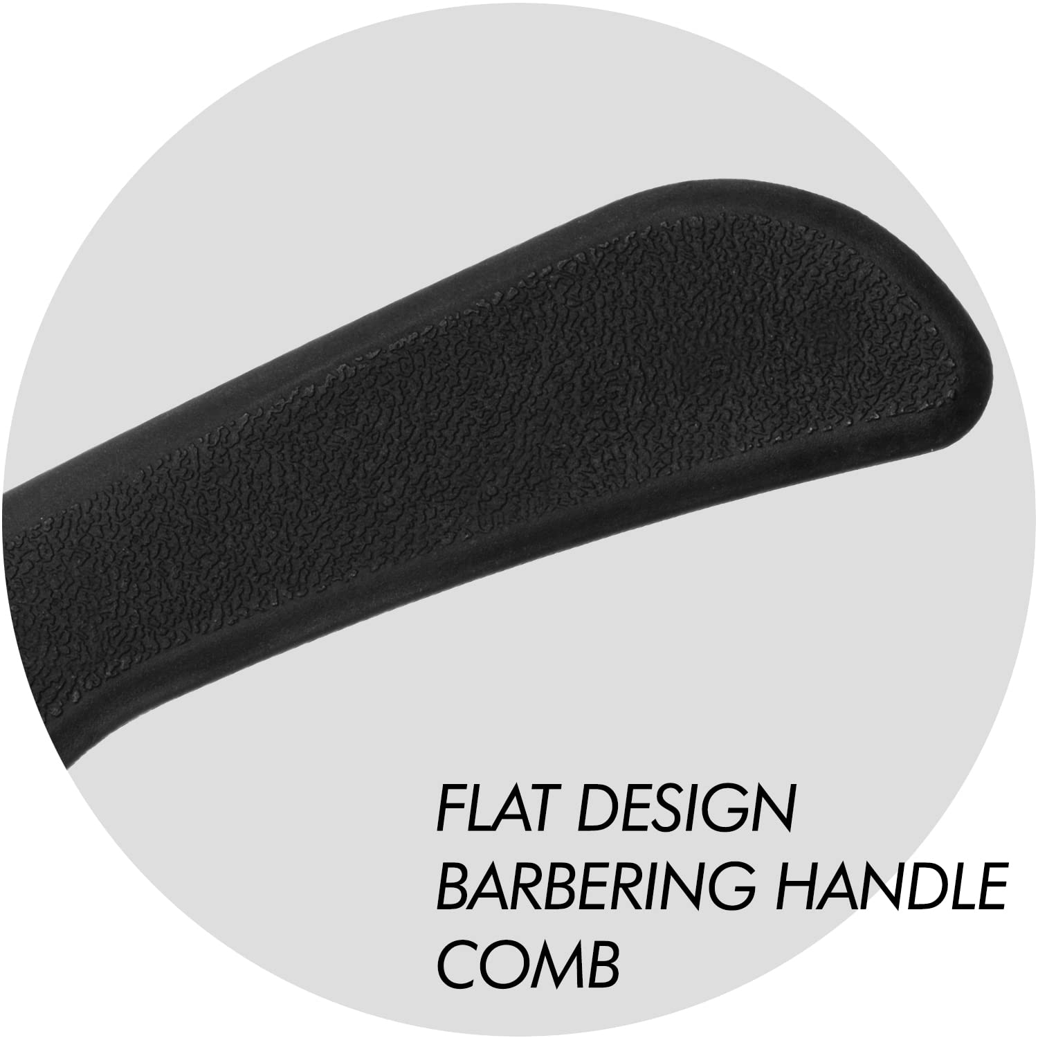 Sam Villa Signature Series Professional Detailing & Taper Hair Comb With Handle, Black