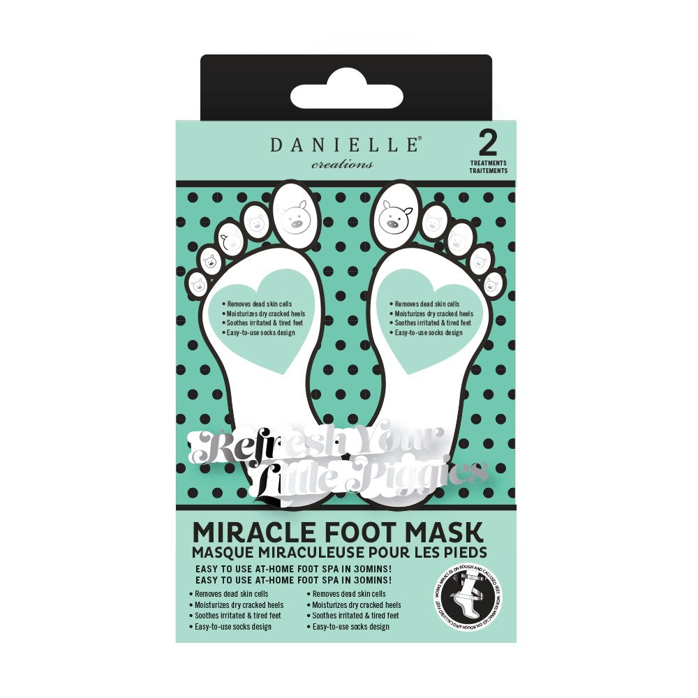 Danielle Miracle Nourishing Foot Mask, 2-Pack, 2 Piece
