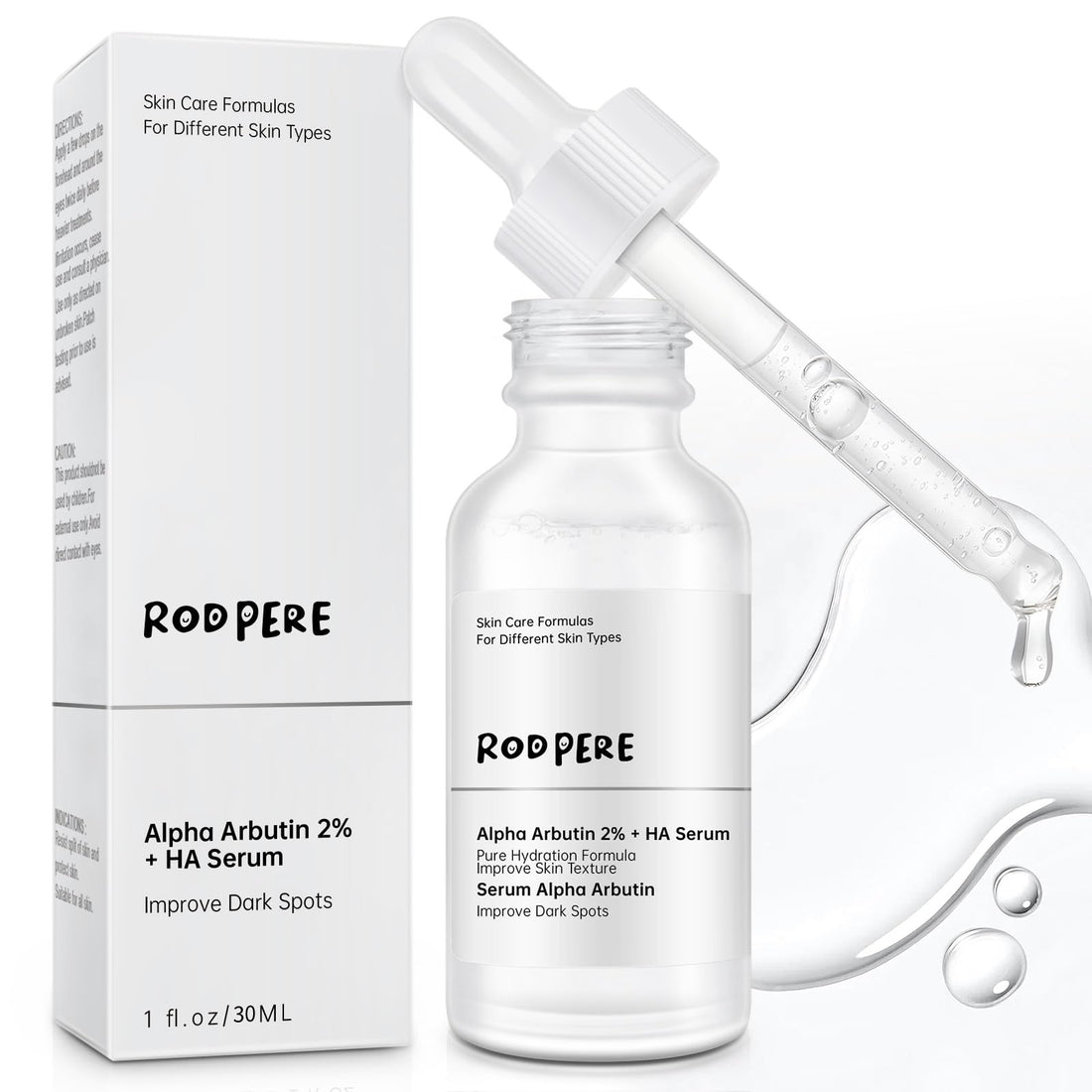 Alpha Arbutin 2% Serum For Dark Spots, Alpha Arbutin 2 Ha Serum For Acne, Fine Lines, 30 ML Hyaluronic Acid Serum With Niacinamide For Face, Shrink Pores, Anti Aging.
