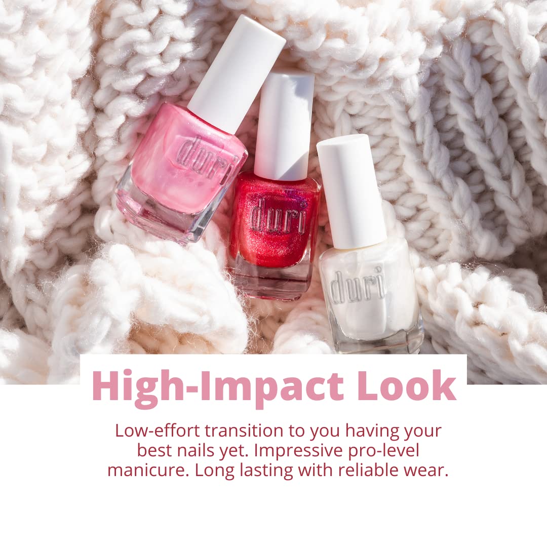 duri Nail Polish, 149 Sweet Sixteen, Lavender Pink Metallic Pearl, Glossy, 0.5 fl.oz.
