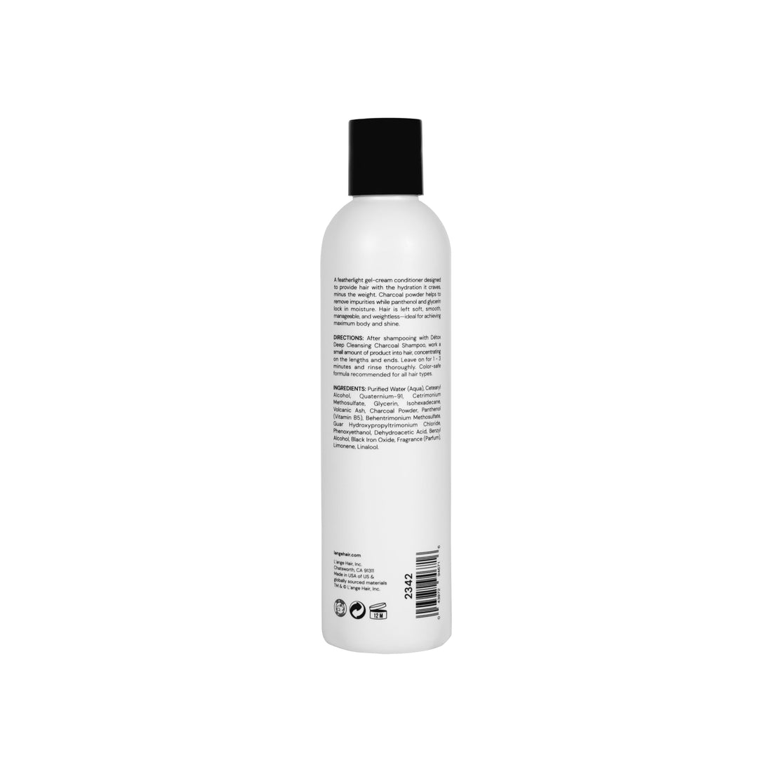 L'ANGE HAIR Détox Balancing Charcoal Conditioner | Helps Soothe Scalp and Remove Impurities | Boosts Moisture, Bounce, and Shine | Sulfate Free | Pareben Free | Sulfate Free
