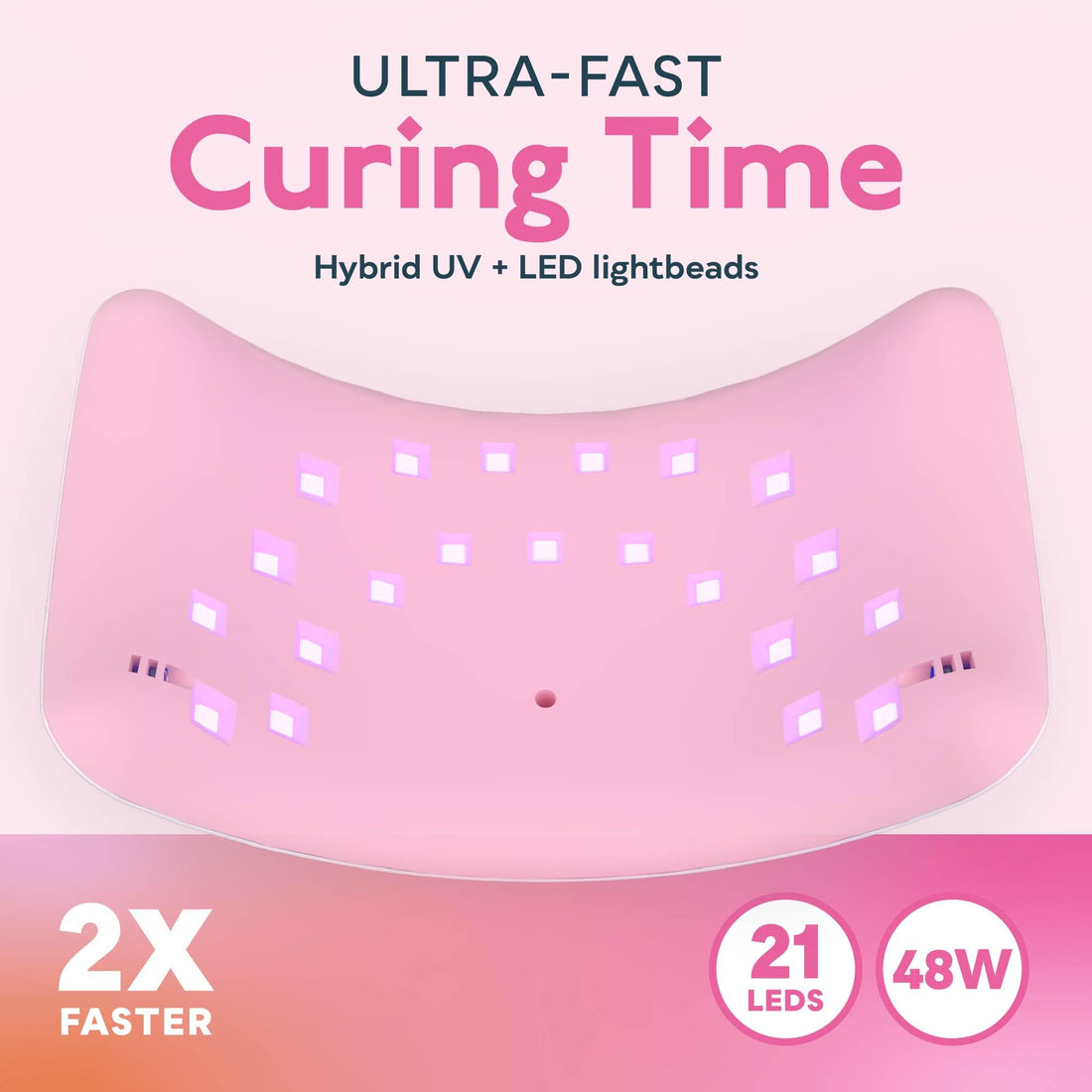 SUNUV SUN8 LED UV Nail Lamp Light Dryer for Gel Nails Builder Hard Gel Curing Portable Open Design with 3 Timers & LCD Display