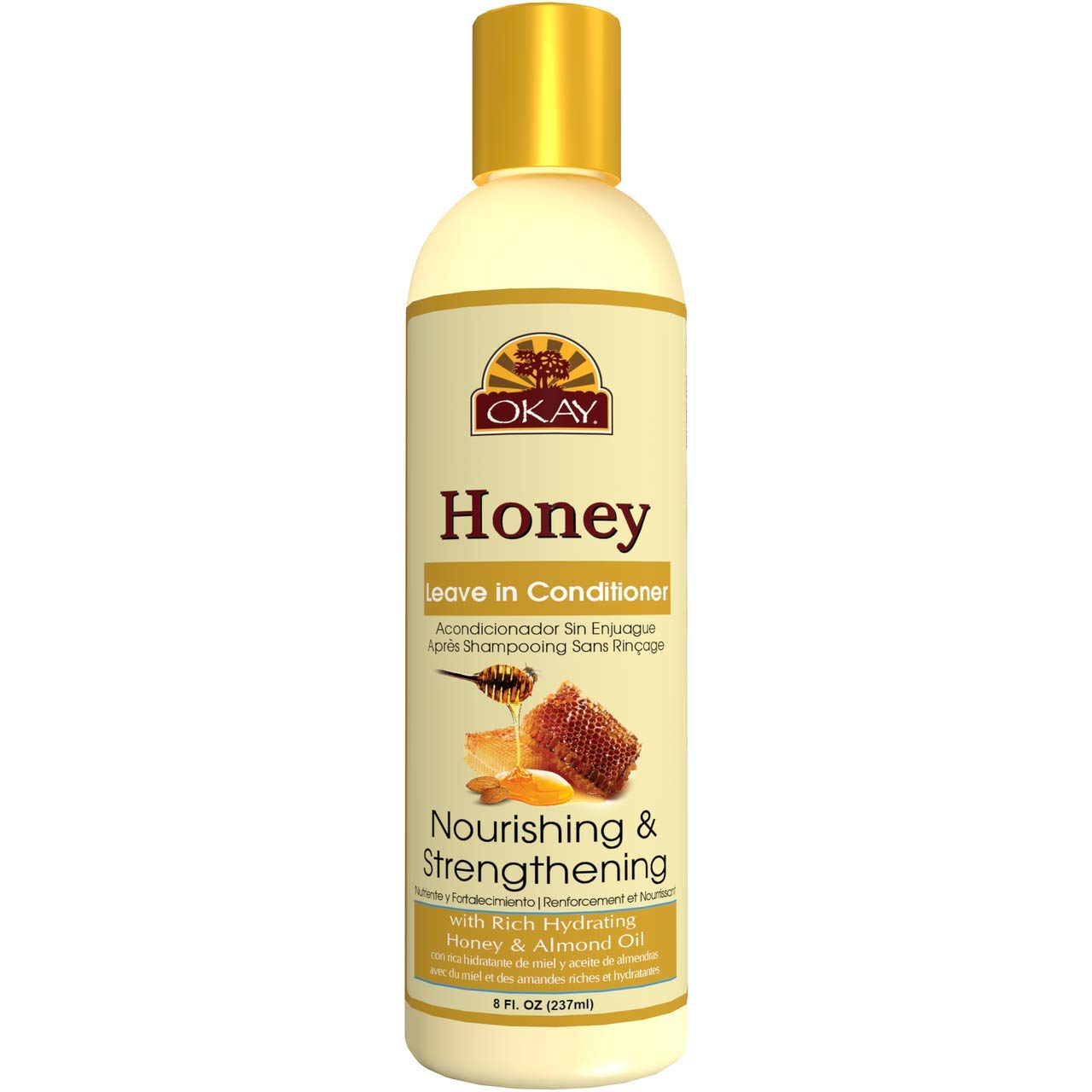 OKAY Honey Nourishing & Strengthening Leave-in Conditioner, 8 Ounce