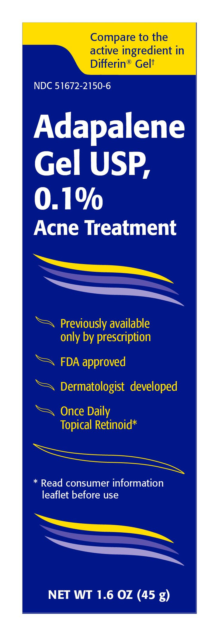Taro Adapalene 0.1% Acne Treatment Gel (1.6 oz.)