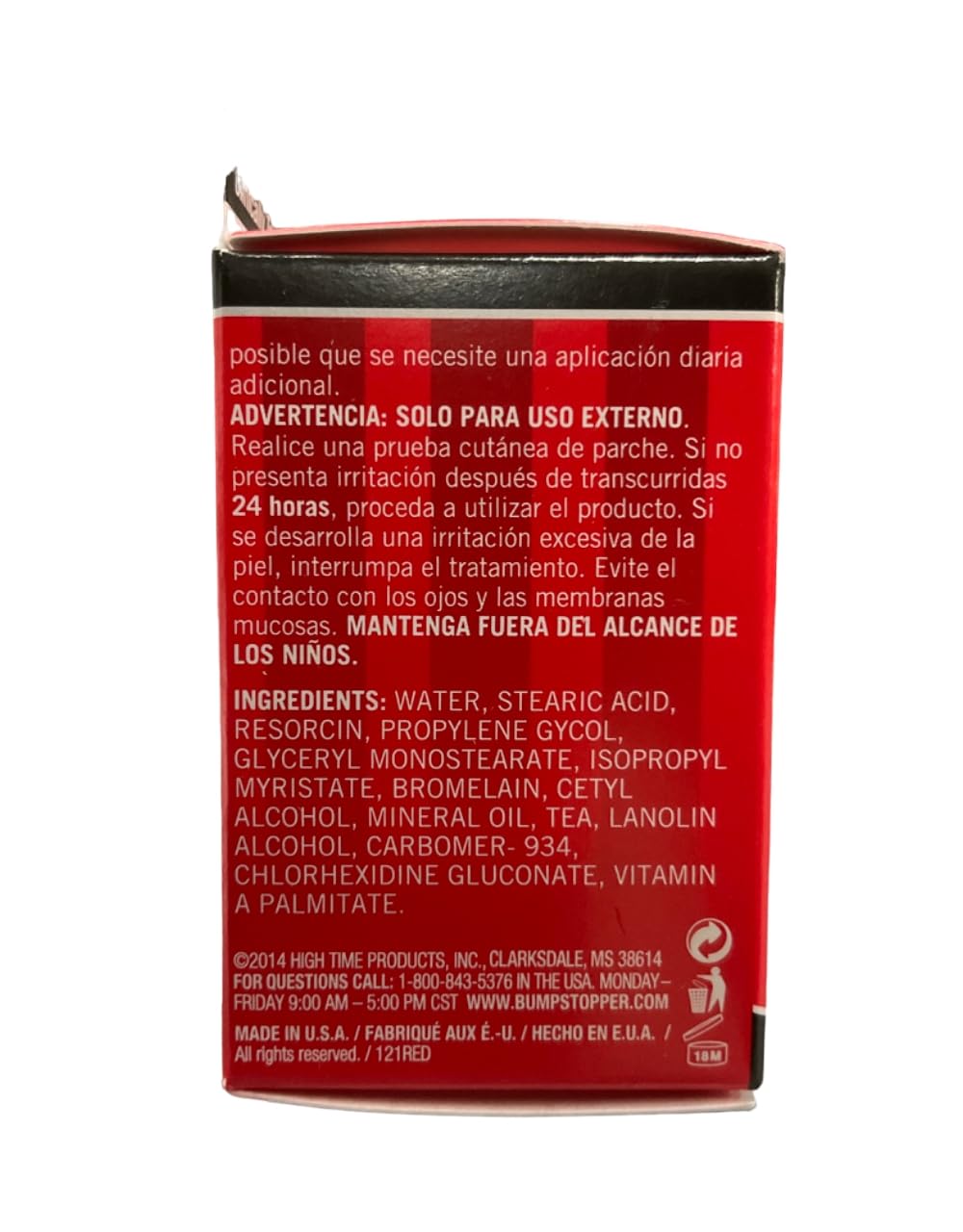 High Time Bump Stopper-2 0.5 Ounce Double Strength Treatment (14ml) (2 Pack)