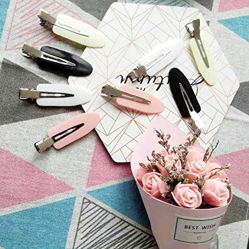 6 Pieces No Bend Hair Clips, No Crease Hair Clip for Hairstyling, Makeup Clips for Women and Girls Christmas Gifts (Black)