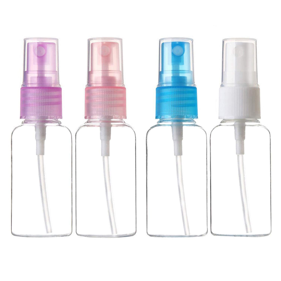 Honbay 4PCS Portable Refillable Plastic Fine Mist Perfume Spray Bottle Transparent Empty Spray Sprayer Bottle Cosmetic Spray Bottles Transparent Travel Small Bottles (30ML)