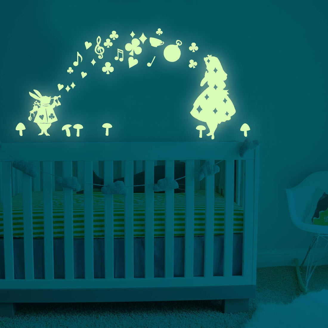 Fairy Girl Glow in Dark Wall Stickers, BENBO Stars PVC Vinyl Luminous Wall Decals DIY Wall Stickers for Home Decor Mural Decor Girls Kids Nursery Room Decoration