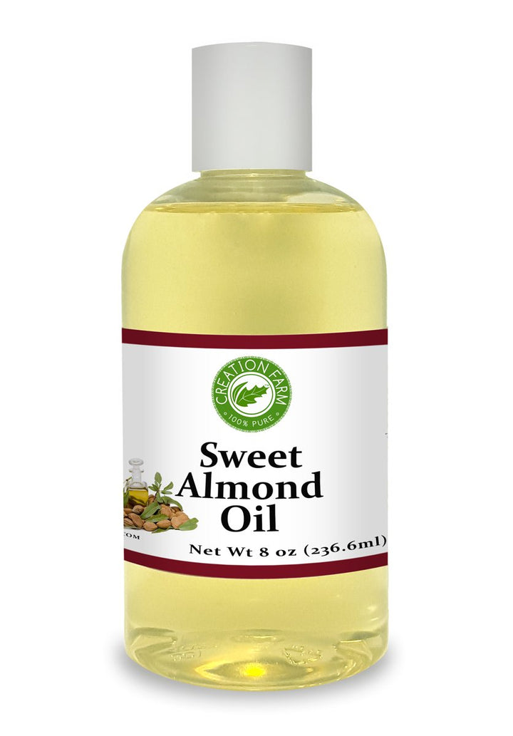 Sweet Almond Oil 8 oz. Creation Farm 100% Pure Aromatherapy Natural Skin Care Carrier Oil - Aceite de Almendras Dulces Portador