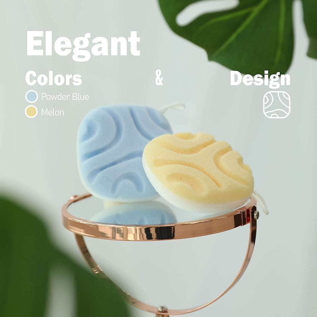 myHomeBody Face Wash Sponges, Facial Scrubber for Cleansing and Exfoliating, Reusable Makeup Remover, Exfoliate Pads, 2 Sides, 2 Textures, 2 Pack