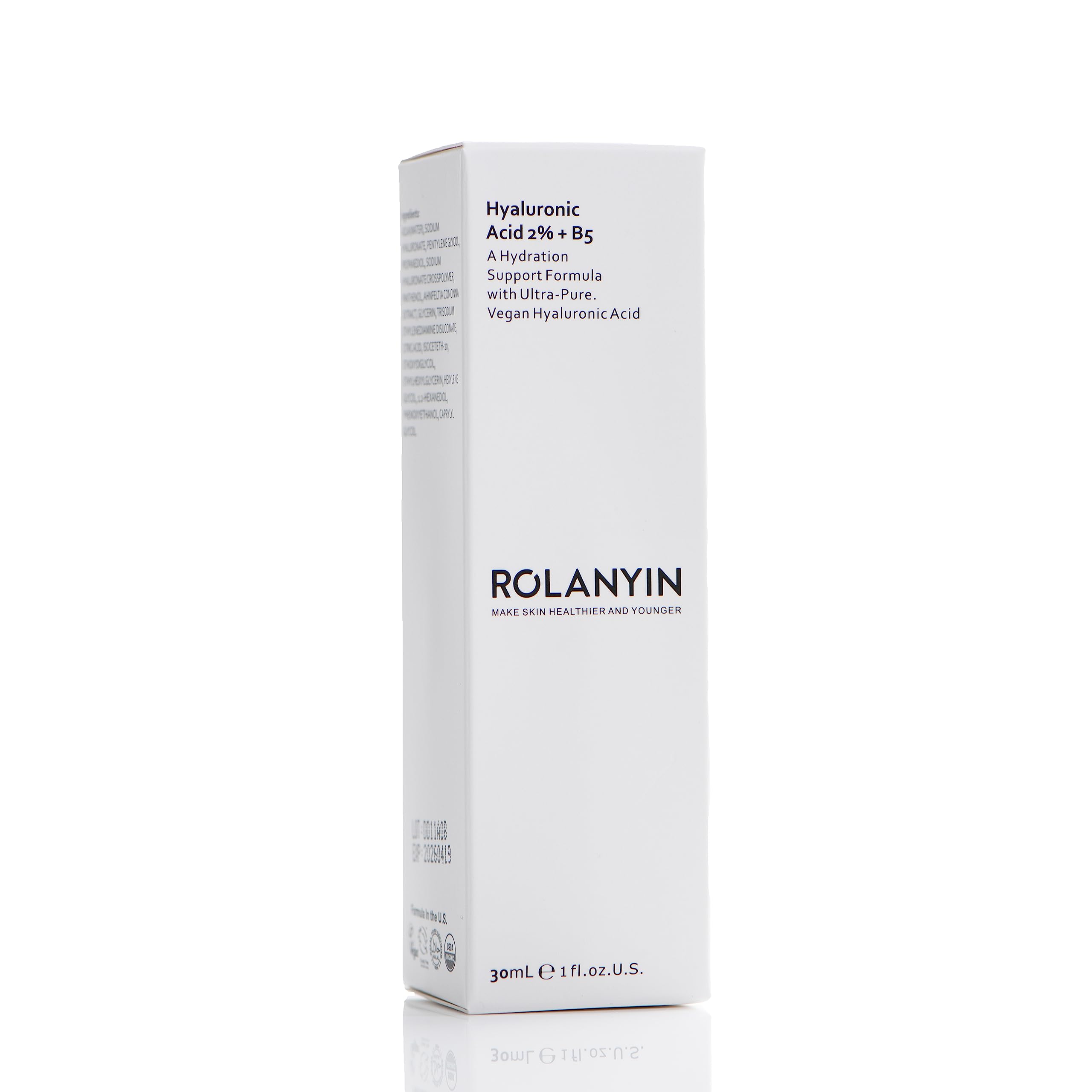ROLANYIN Hyaluronic Acid 2% + B5 Serum Hydrating and Moisturizing with Soothing and Revitalizing Benefits Skin Repair and Texture Improvement for Youthful Radiant Skin
