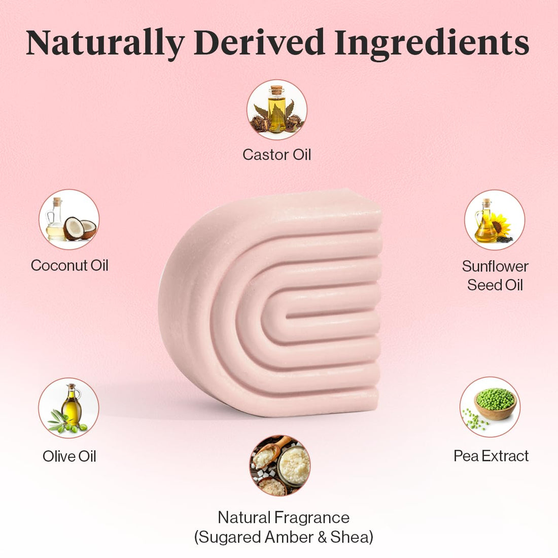 Kitsch Castor Oil Hair Conditioner Bar - Hydrating, Nourishing & Cleansing, For Curly, Wavy, or Straight Hair, Natural, Organic, Vegan, Plastic-Free, Paraben & Sulfate-Free, Eco-Friendly, 2.7 oz