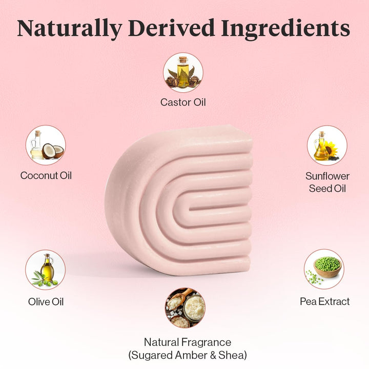Kitsch Castor Oil Hair Conditioner Bar - Hydrating, Nourishing & Cleansing, For Curly, Wavy, or Straight Hair, Natural, Organic, Vegan, Plastic-Free, Paraben & Sulfate-Free, Eco-Friendly, 2.7 oz