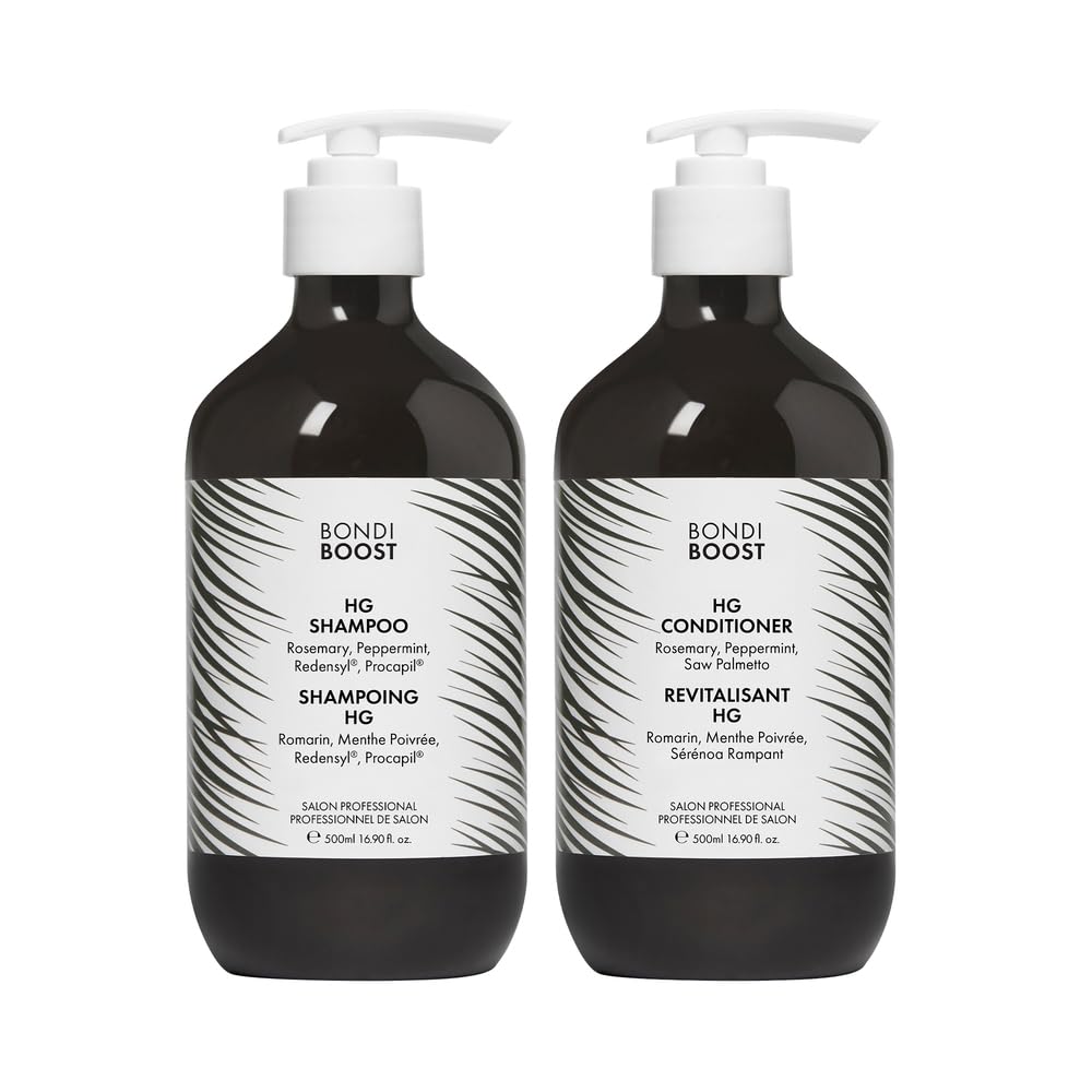 BONDIBOOST HG Duo Shampoo + Conditioner Bundle [16.90fl oz each], Improves Appearance for Thinning Hair & Volumizing + Hydrating + Nourishing + Sulfate/Paraben Free for Women/Men, Australian Made