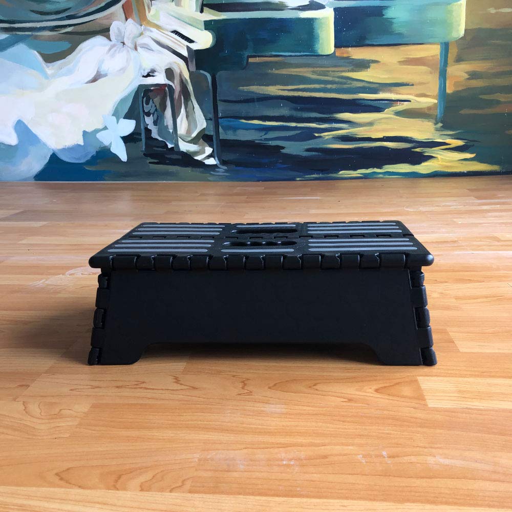 5 inch Lightweight Portable Folding Step - Great for Kitchen, Bathroom, Bedroom, Kids or Adults -Opens Easy with One Flip