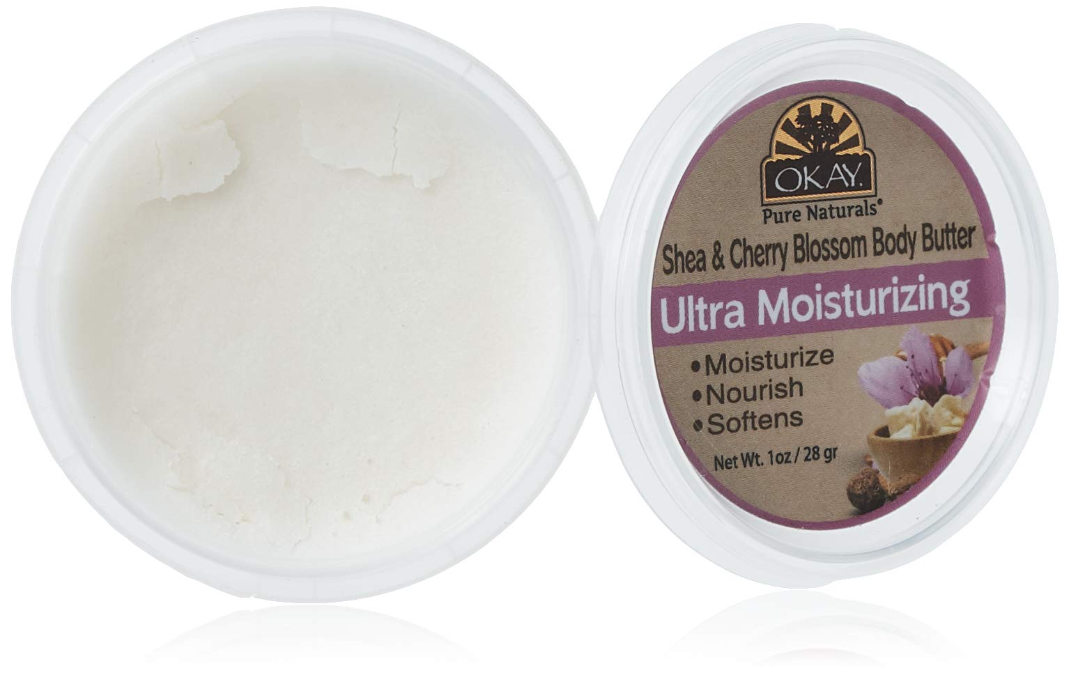 Okay Shea Ultra Moisturizing Body Butter, Cherry Blossom, 1 Ounce