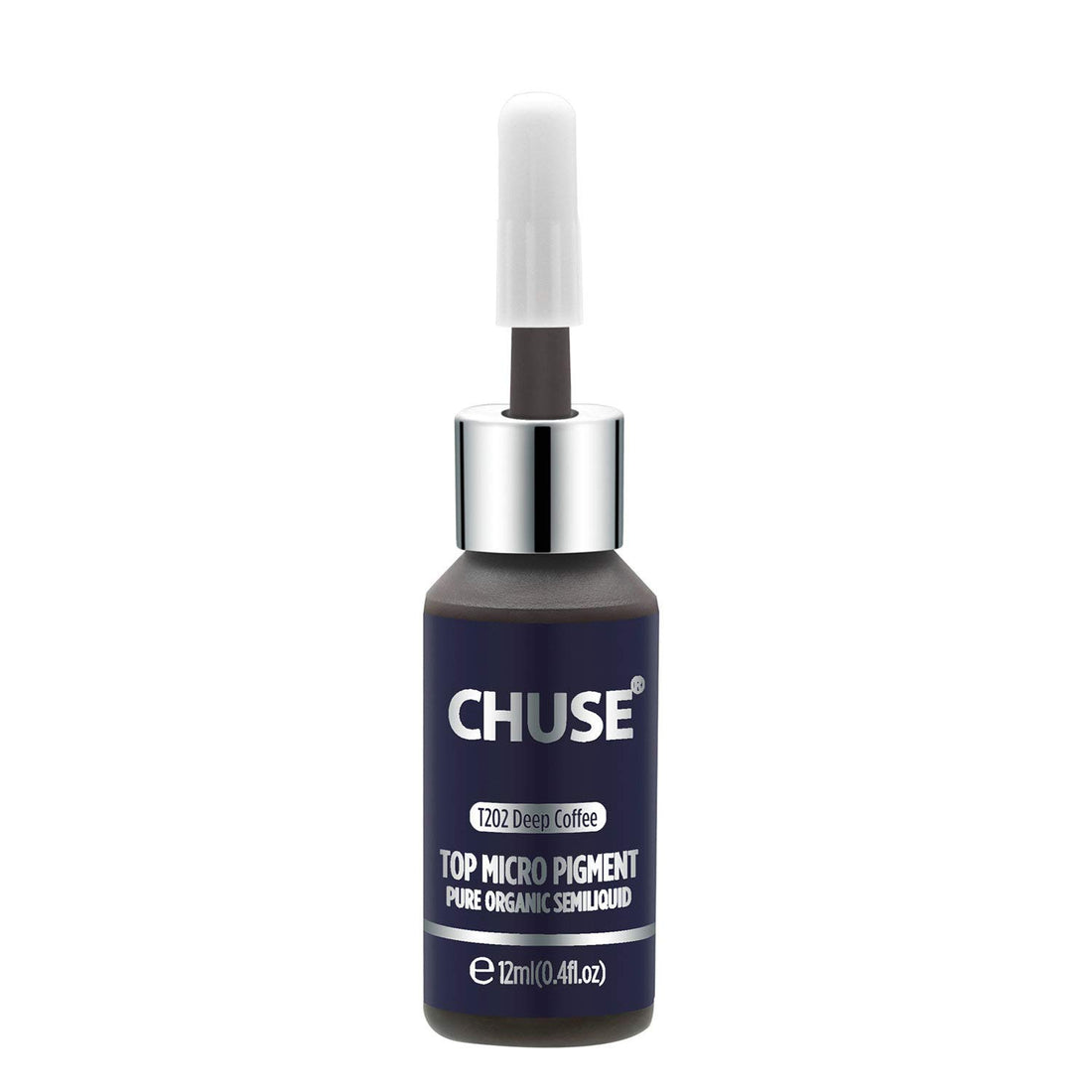 CHUSE T202, 12ml, Deep Coffee, Passed SGS,DermaTest Top Micro Pigment Cosmetic Color Permanent Makeup Tattoo Ink