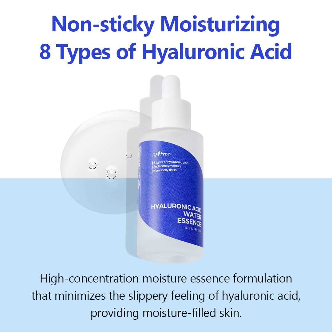 ISNTREE Hyaluronic Acid Water Essence 50ml 1.69 fl.oz | Water Serum | Replenishes moisture | Non-sticky nish