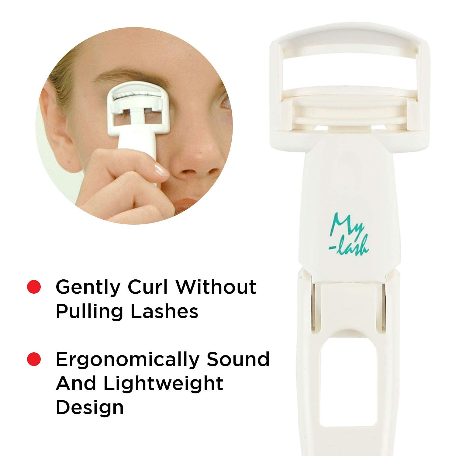 Seki Edge Folding Eyelash Curler (SS-602) - Lash Curler With Silicone Replacement Pads - Full Size Eye Lash Curler Folds for Portable Travel - Made in Japan