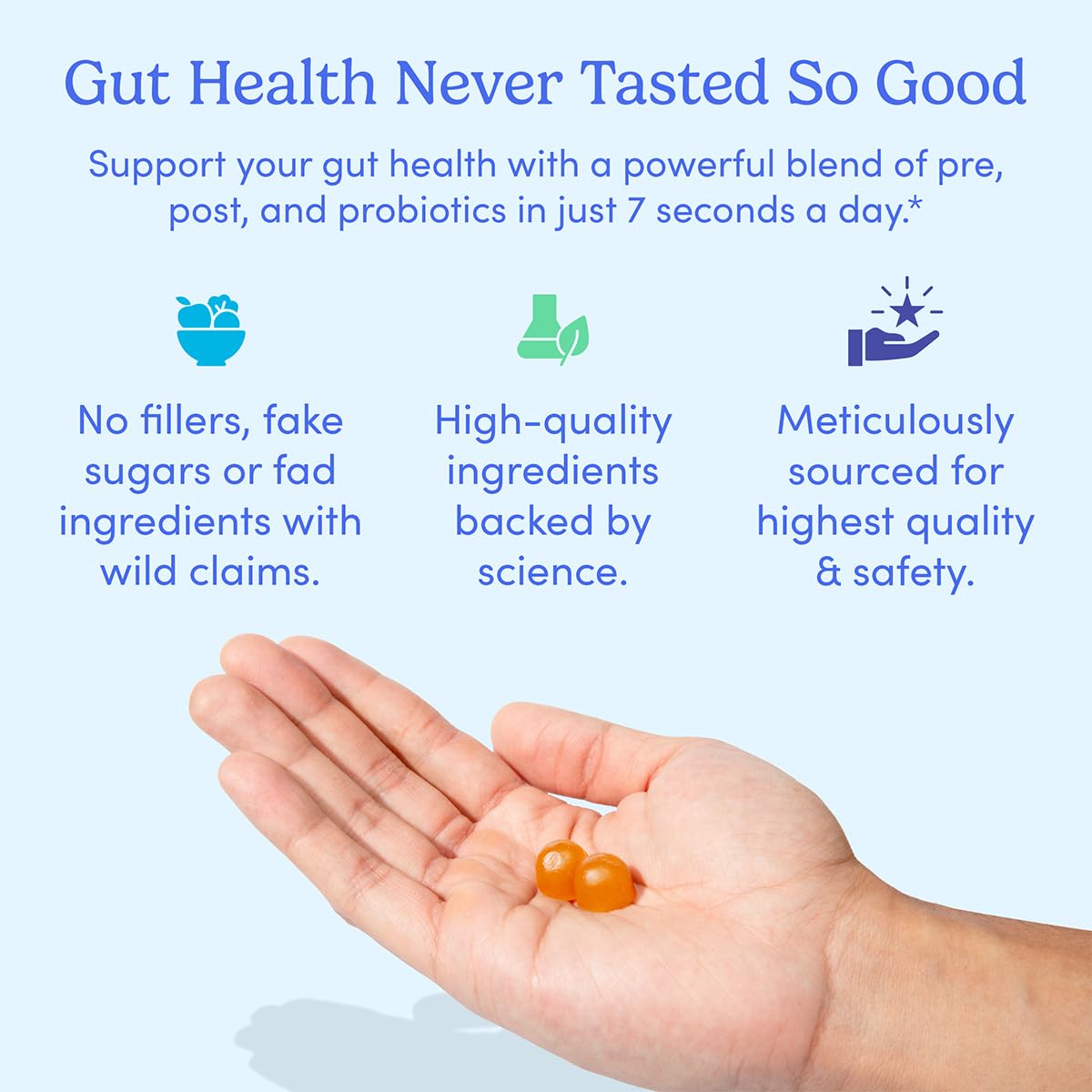 FIRST DAY Men’s Gut Guardian Tribiotic Gummies – 3-in-1 Prebiotic, Probiotic & Postbiotic Supplement – Supports Digestive & Oral Health, Immune Function & Energy Levels – 30-Day Supply