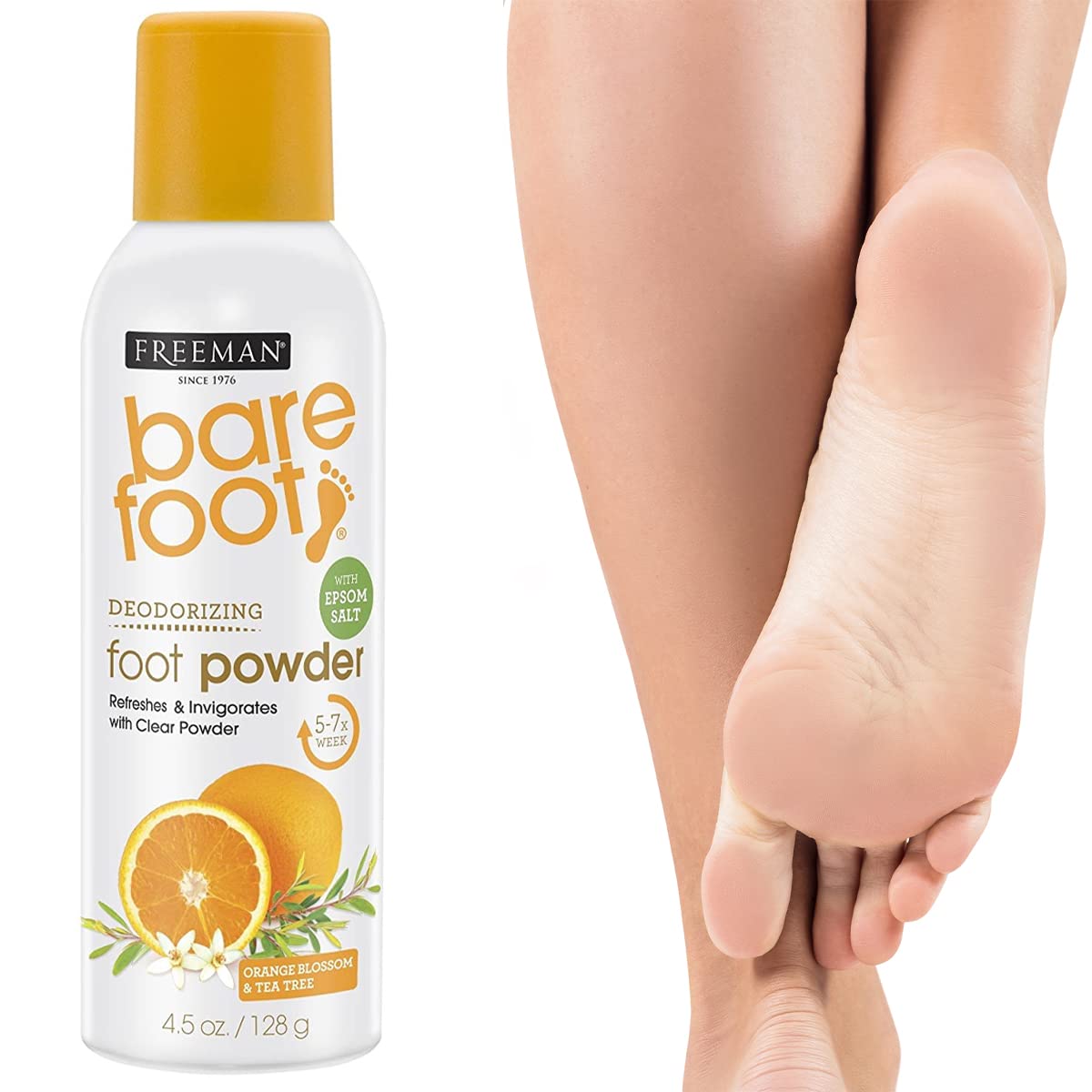 PH Beauty-Freeman Freeman Bare Foot Powder Deodorizing Spray 4.5 Ounce (133Ml)