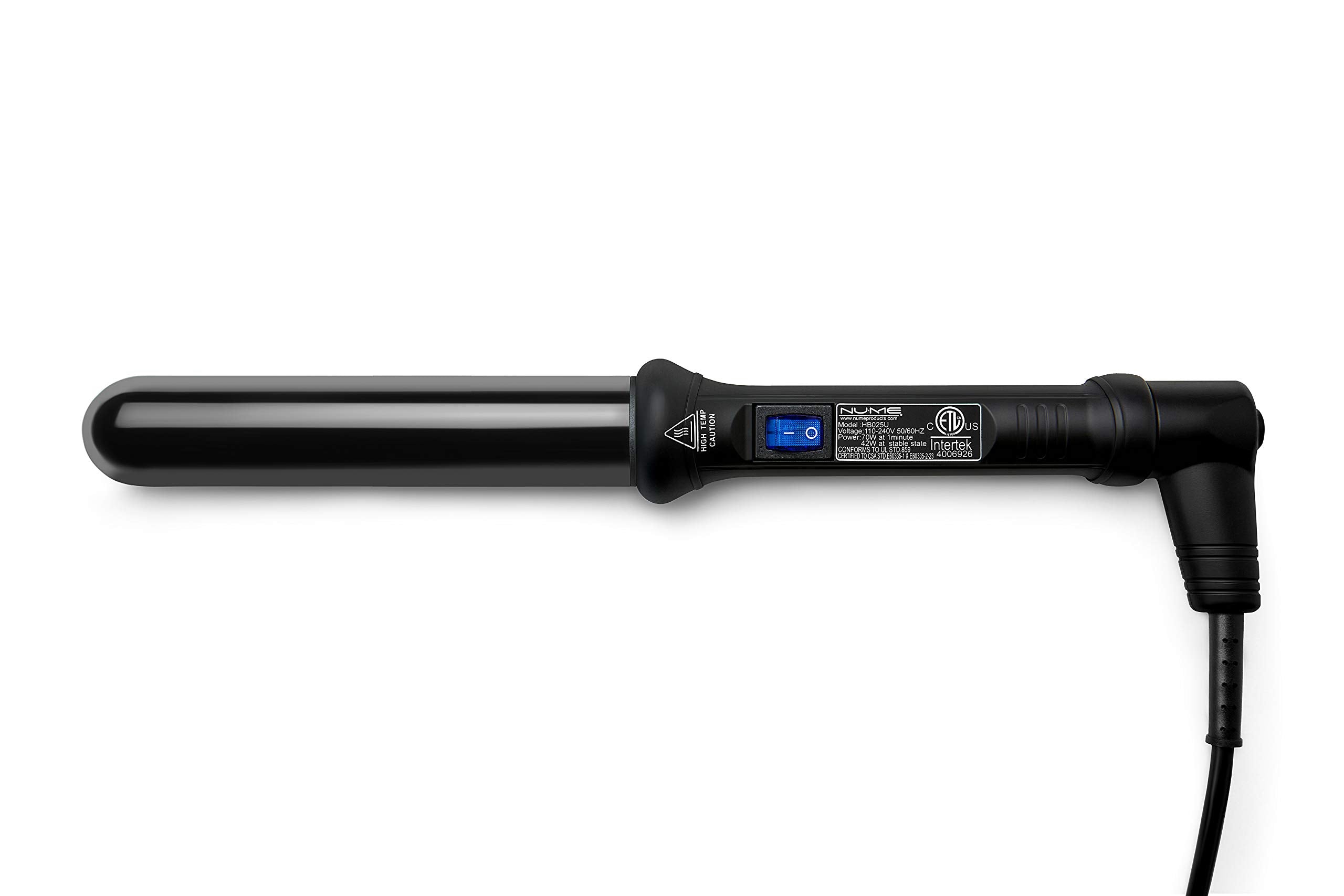 NuMe Professional Tourmaline Infused Hair Styling Curling Wand 32mm Black